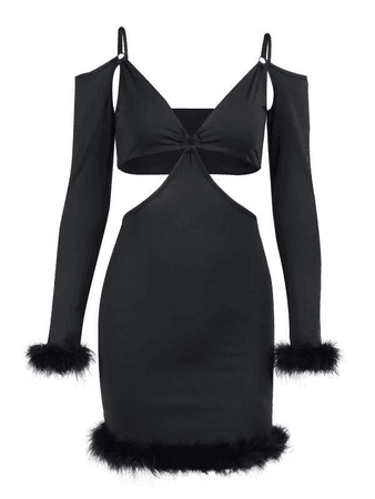 black cutout dress
