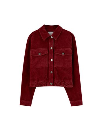Burgundy-Red Corduroy Jacket