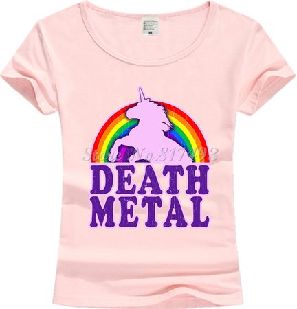 Vintage T shirt Women Funny Death Metal Unicorn Cotton Female Tops Short Sleeve Tees Shirts White Blue Pink Hipster JAB01-in T-Shirts from Women's Clothing & Accessories on Aliexpress.com | Alibaba Group
