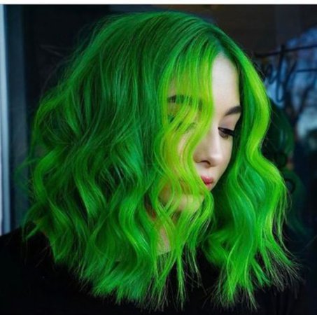 Green Wavy Hair