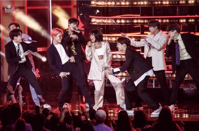 BTS CONCERT: Boy with luv ft. Halsey(bbmas)