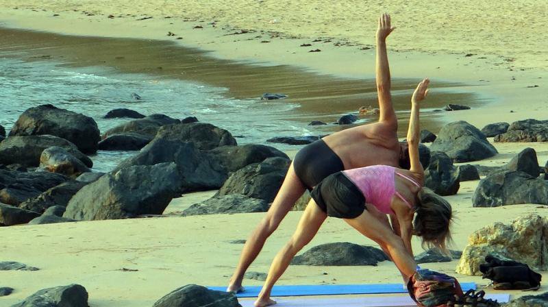 yoga beach