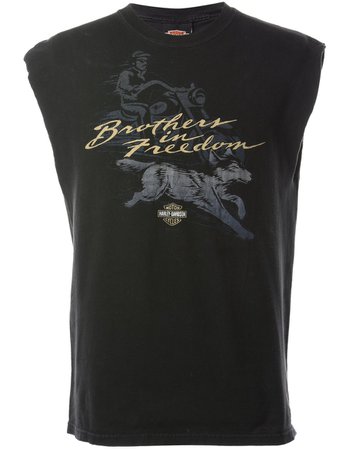 Unisex Harley Davidson 1980s Harley Davidson Sports T-shirt Black, L | Beyond Retro - E00617982