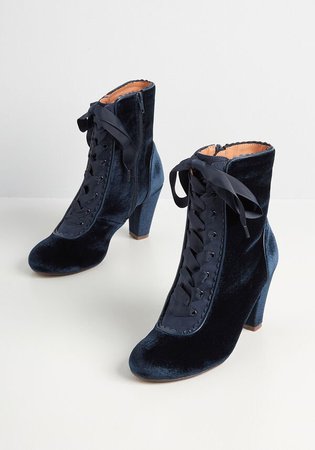 City Sidewalks Ankle Boot in Navy Blue | ModCloth