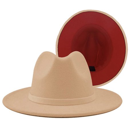 Brown Nude/Red Fedora
