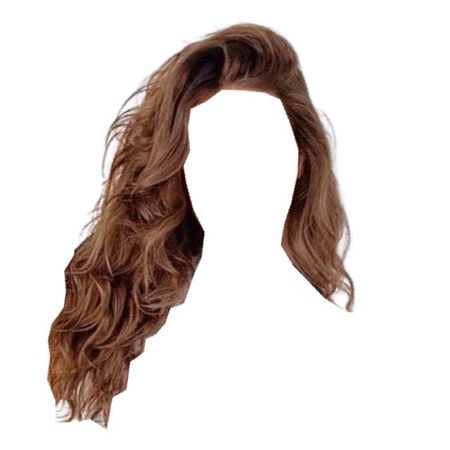 long wavy curly brown hair side part