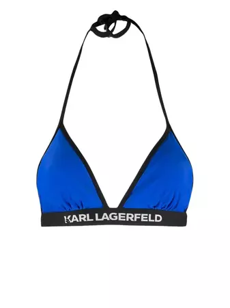 Karl Lagerfeld logo-band Bikini Top - Farfetch