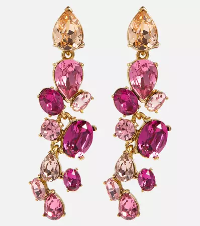 Oscar de la Renta - Scramble crystal-embellished earrings | Mytheresa