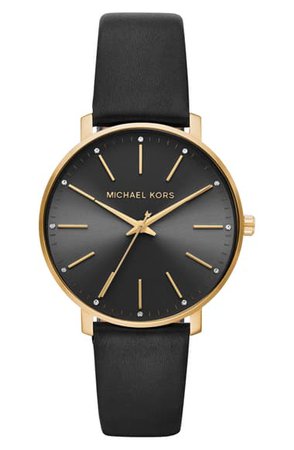 Michael Kors Pyper Leather Strap Watch, 38mm | Nordstrom