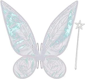Takmor Fairy Wings(60cm*48cm),Fairy Wings for Adult Women Kids Girls Butterfly Wings for Adult White Fairy Wings for Halloween Birthday Chrismas Themed Party (white) : Amazon.co.uk: Toys & Games