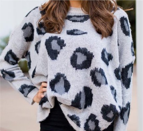 leapard print sweater