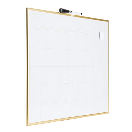 Amazon.com : U Brands Magnetic Monthly Calendar Dry Erase Board, 20 x 16 Inches, Gold Aluminum Frame : Office Products
