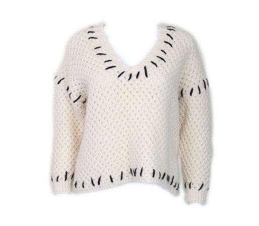 ISABEL MARANT CHIC IVORY AND BLACK SWEATER