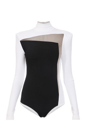 large_balmain-black-white-mesh-paneled-stretch-knit-bodysuit.jpg (824×1320)