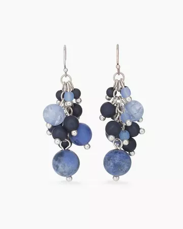 blue and white necklaces and earrings - Google Search