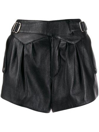 Saint Laurent buckle-detail high-waist Shorts - Farfetch
