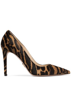 Prada | 100 leopard-print calf hair pumps | NET-A-PORTER.COM
