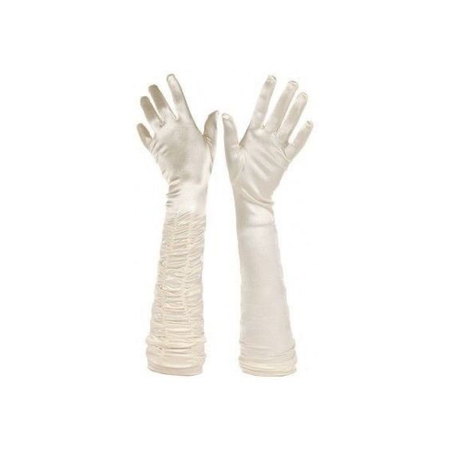 Long white gloves
