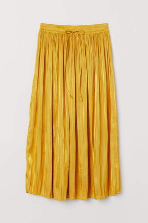 Pleated Skirt - Yellow