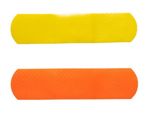yellow & orange band-aids