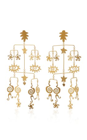 Gold-Plated Brass Mobile Earrings by Kalmar | Moda Operandi