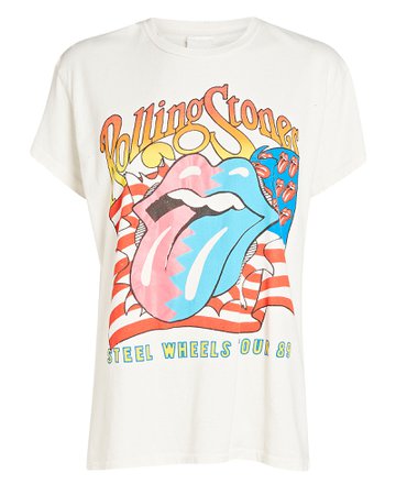 Madeworn Rolling Stones Lips on Flag T-Shirt | INTERMIX®
