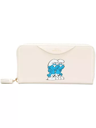 Anya Hindmarch Smurfs continental wallet £368 - Fast Global Shipping, Free Returns