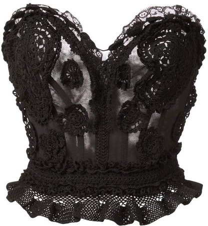 bustier structured lace top