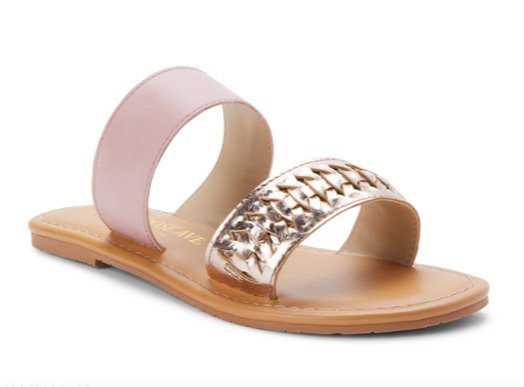 pink and gold sandal