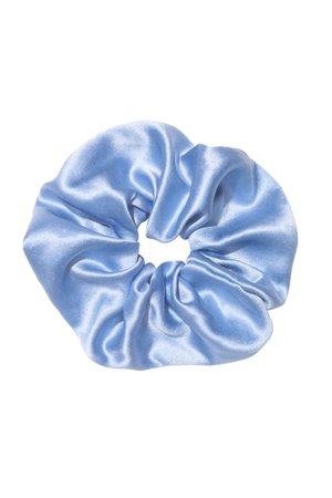 baby blue silk scrunchie
