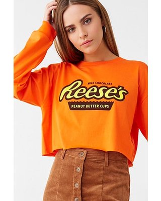 Forever 21 Reeses Graphic Crop Top