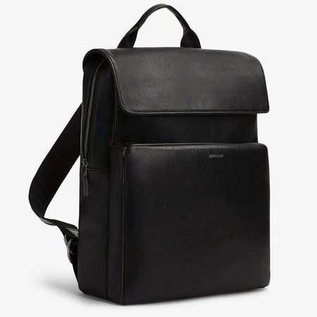 Black vegan leather luxury backpack Paxx - Matt & Nat