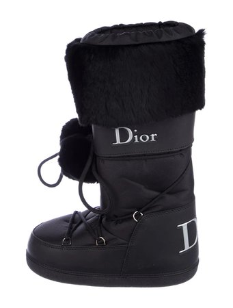 Christian Dior pony hair printed snow boots $1,295