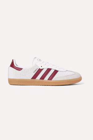 Samba Og Perforated Leather And Suede Sneakers - White