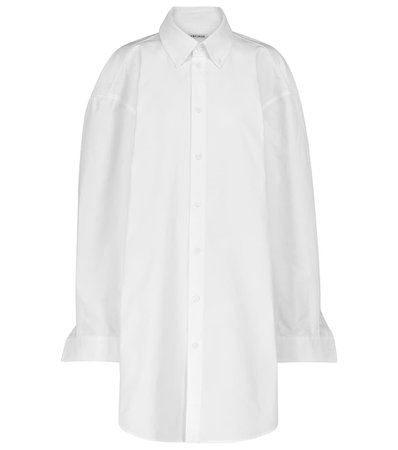 Balenciaga - Cotton poplin shirt dress | Mytheresa