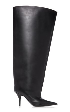 Waders Leather Knee Boots By Balenciaga | Moda Operandi