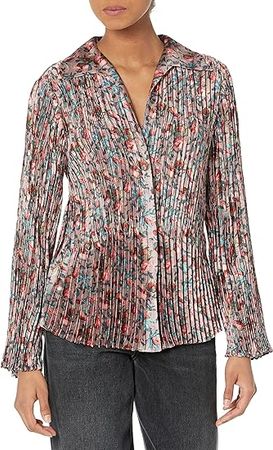 Amazon.com: Vince Women's Berry Blooms Pleated Blouse : Clothing, Shoes & Jewelry