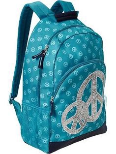 Old Navy Girls Peace Signs Backpack (19) Pinterest