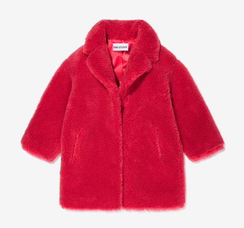 red shearling jacket