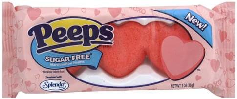 Peeps Sugar Free Marshmallow Hearts - 1 oz, Nutrition Information | Innit