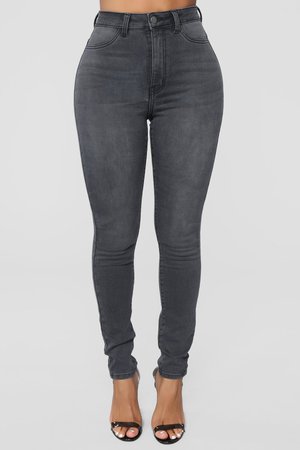 Turn It Up Skinny Jeans - Charcoal