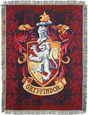 Harry Potter, Gryffindor Shield Woven Tapestry Throw Blanket, 48" x 60": Amazon.ca: Home & Kitchen