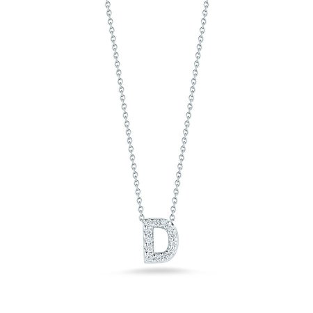 Block Letter Monogram Necklace initial D -