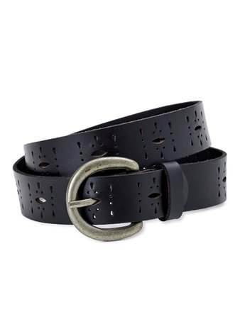 Time And Tru Perforated Leather Belt