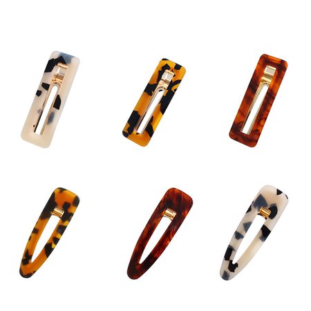 leopard print hair clips