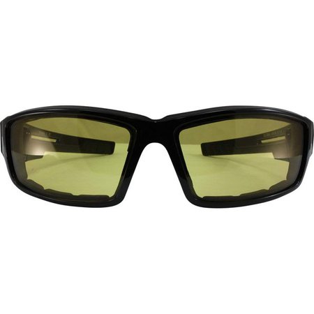 3 Pair of Global Vision Sly Padded Motorcycle Sunglasses Gloss Black Frames 1 Clear 1 Smoke Lens and 1 Yellow Lens - Walmart.com - Walmart.com
