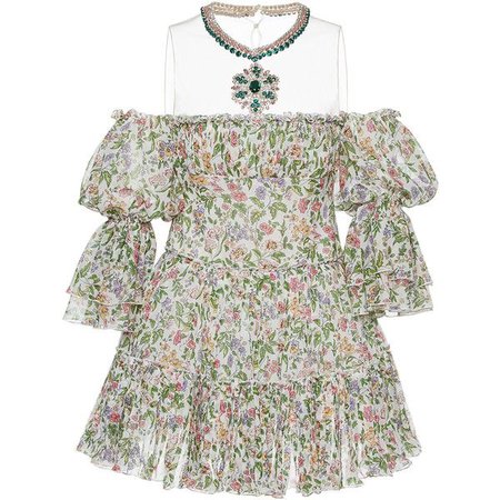 Giambattista Valli Off The Shoulder Floral Print Mini Dress ($2,968)