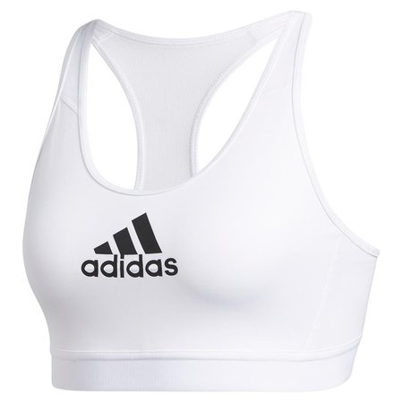 white adidas sports bra