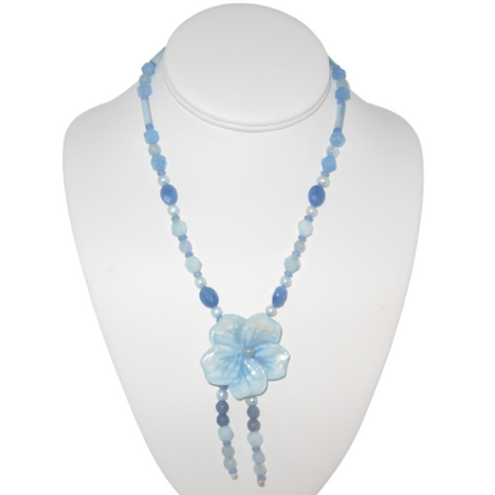 Blue Blossom Flower Necklace | AngieShel Designs