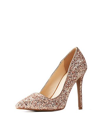 Glitter Pointed Toe Pumps | Charlotte Russe